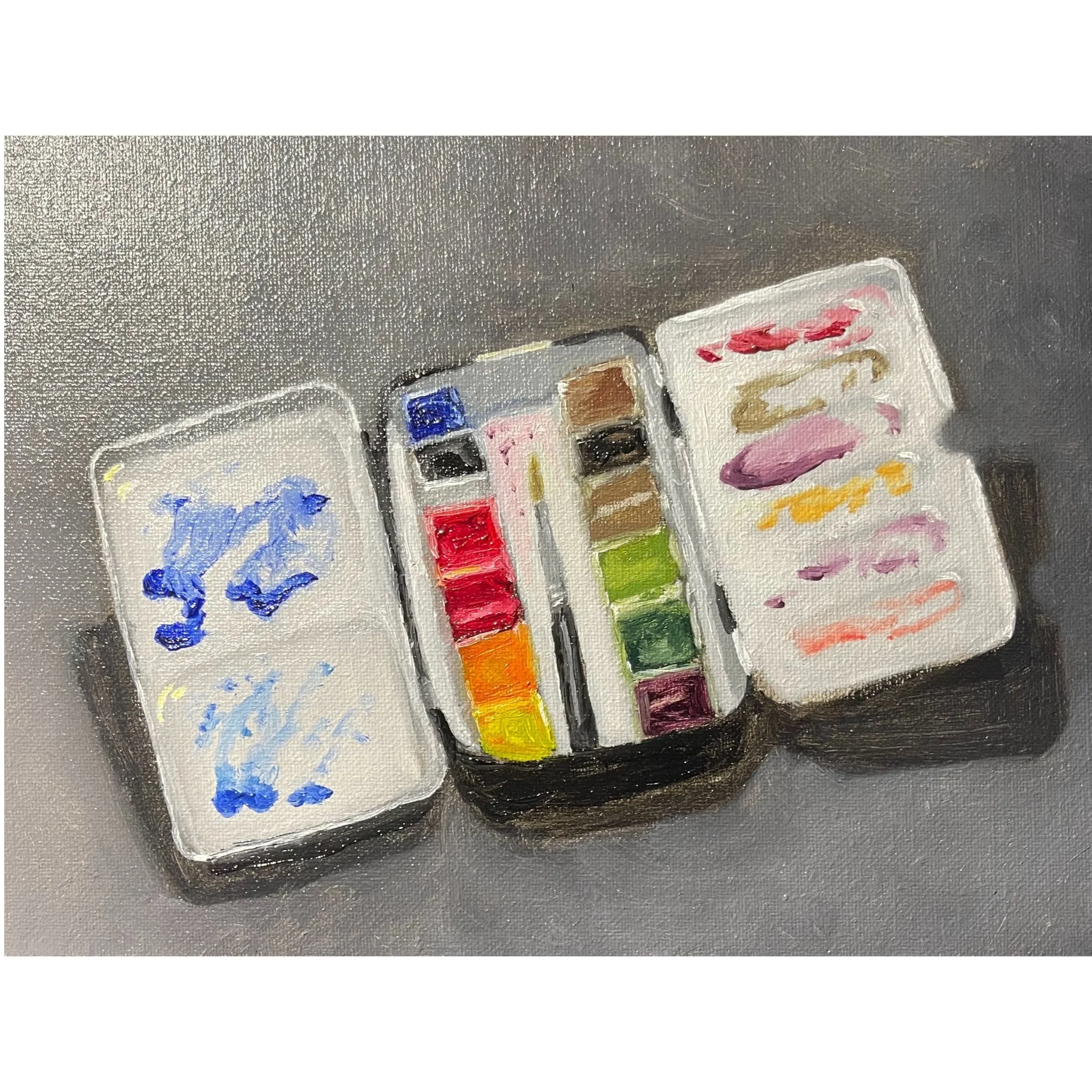 "Possibilities" - The possibilities that the pigments might become are endless. Whenever I visit a retrospective of an artist’s work I am always delighted when their palette and other tools of their craft are exhibited.