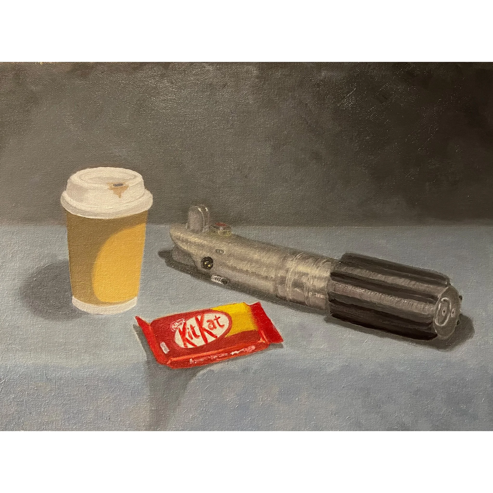 "Jedi Coffee Break" - I was ten when the original Star Wars film was released. It was astonishing and had a profound effect which, every now and again, bubbles up into my art.