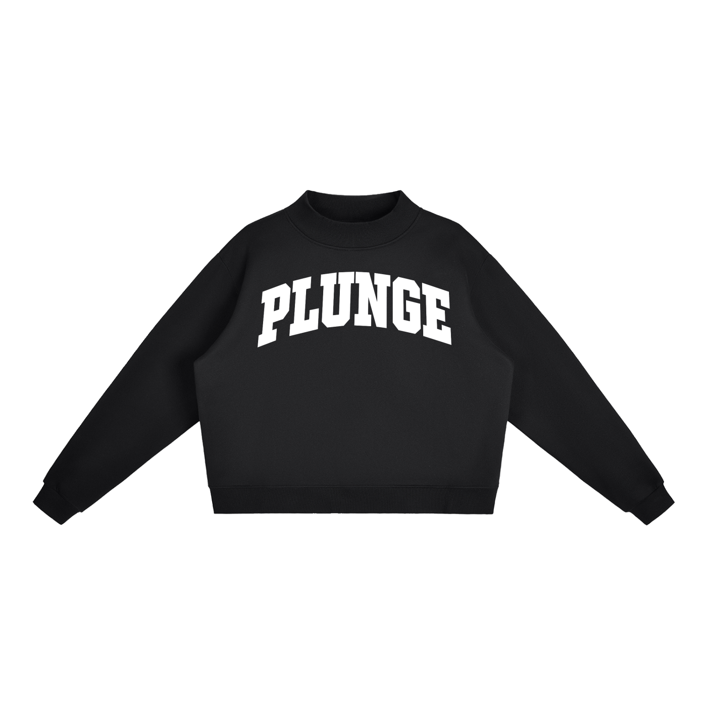 Essential Fleece Mock-Neck Crew Sweatshirt