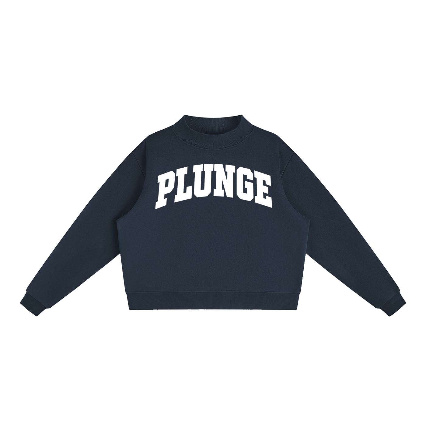 Essential Fleece Mock-Neck Crew Sweatshirt