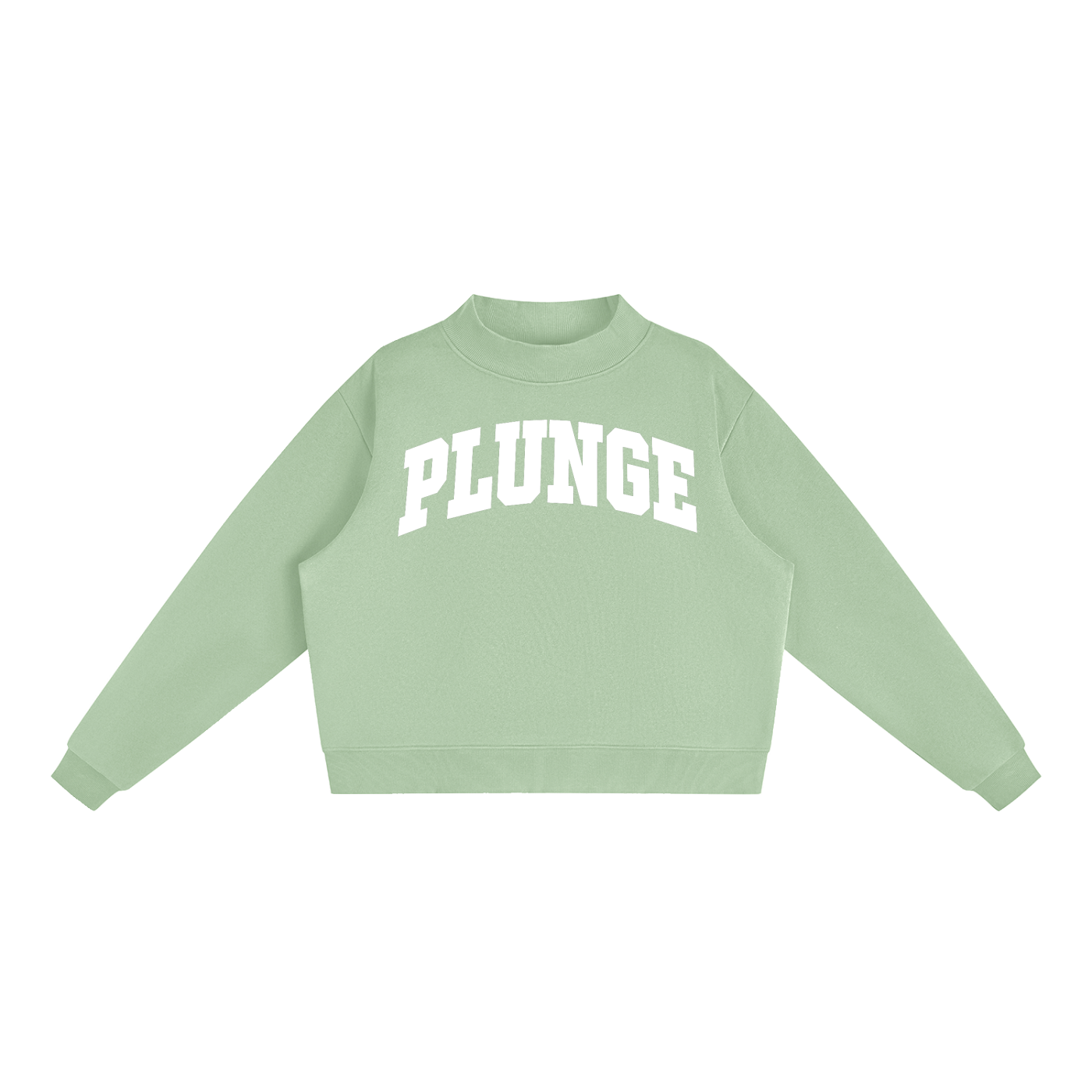 Essential Fleece Mock-Neck Crew Sweatshirt