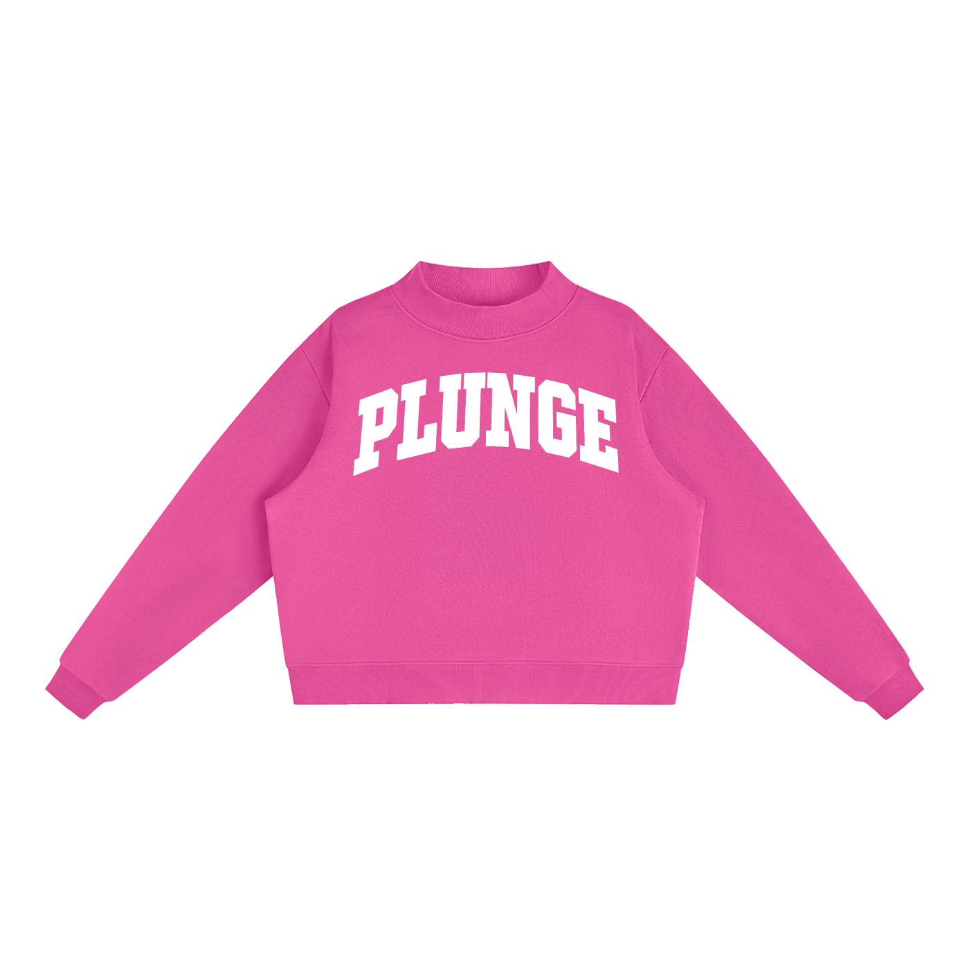 Essential Fleece Mock-Neck Crew Sweatshirt