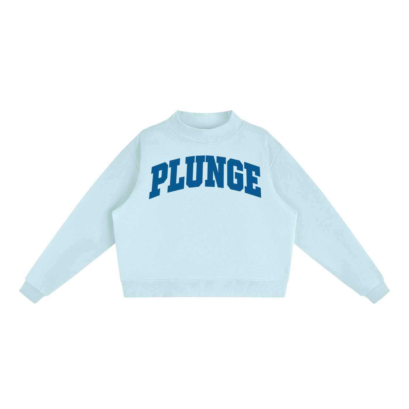 Essential Fleece Mock-Neck Crew Sweatshirt