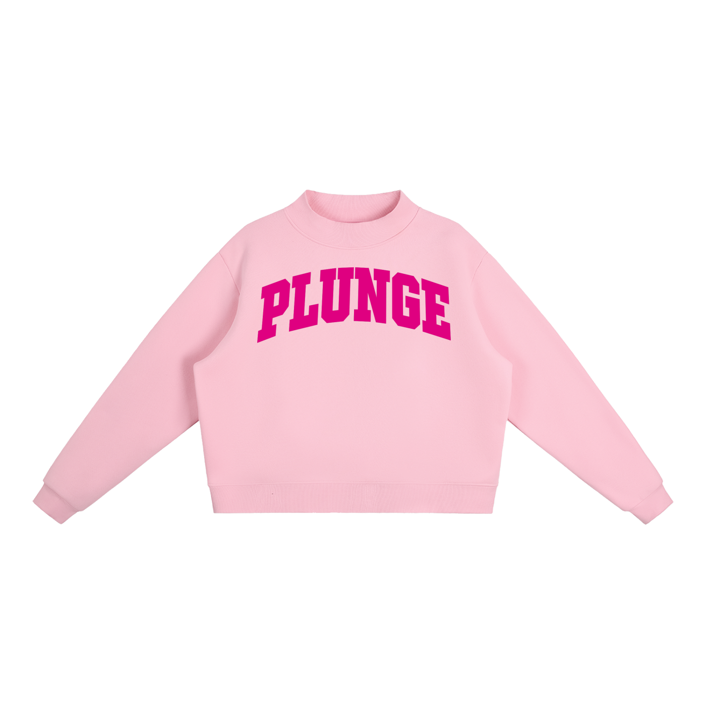 Essential Fleece Mock-Neck Crew Sweatshirt
