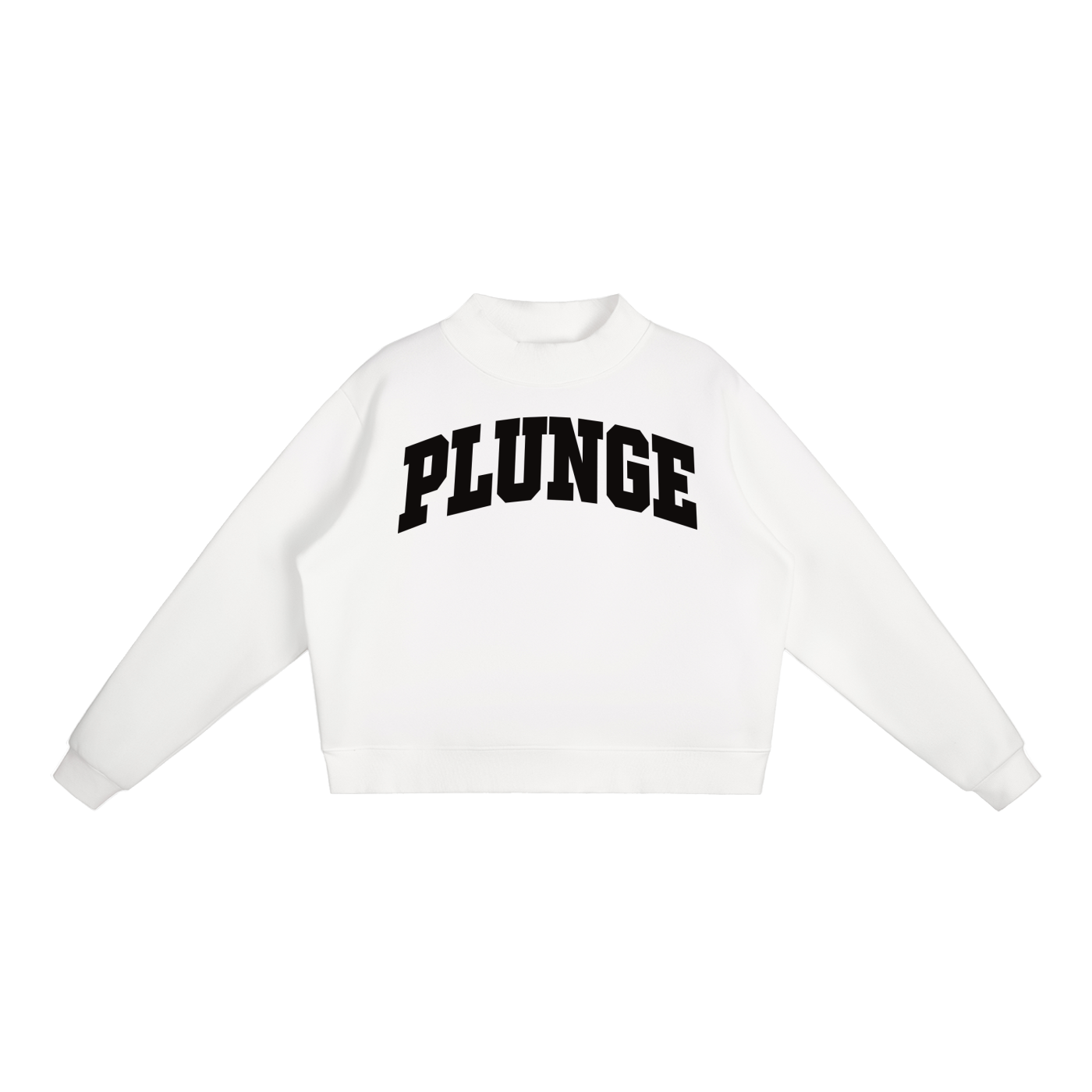 Essential Fleece Mock-Neck Crew Sweatshirt