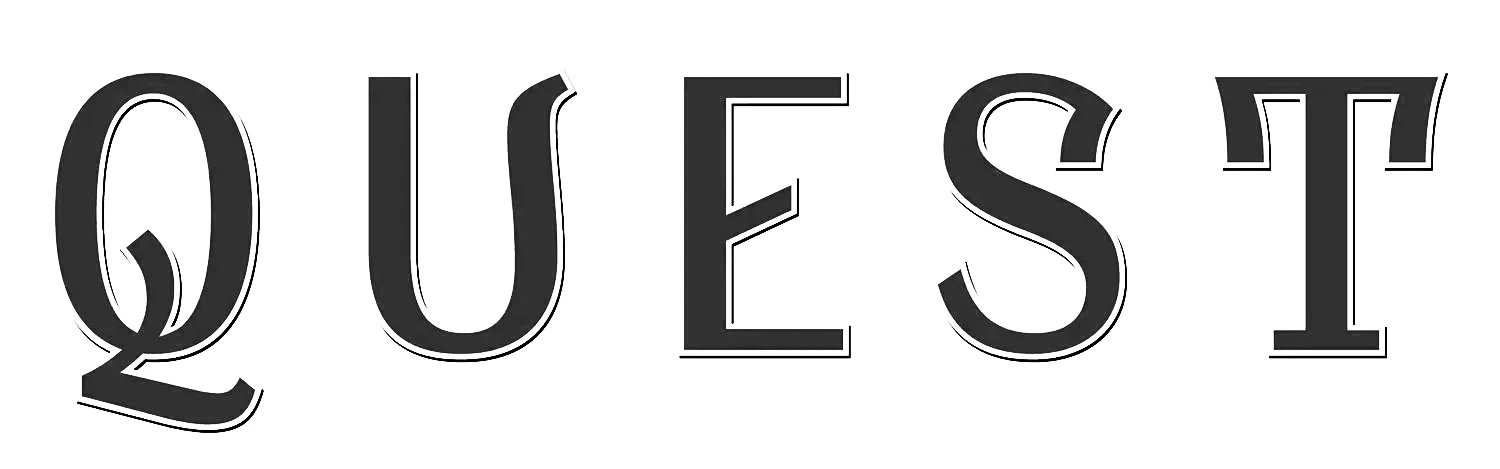 Bold black and white text spelling 'QUOTE'
