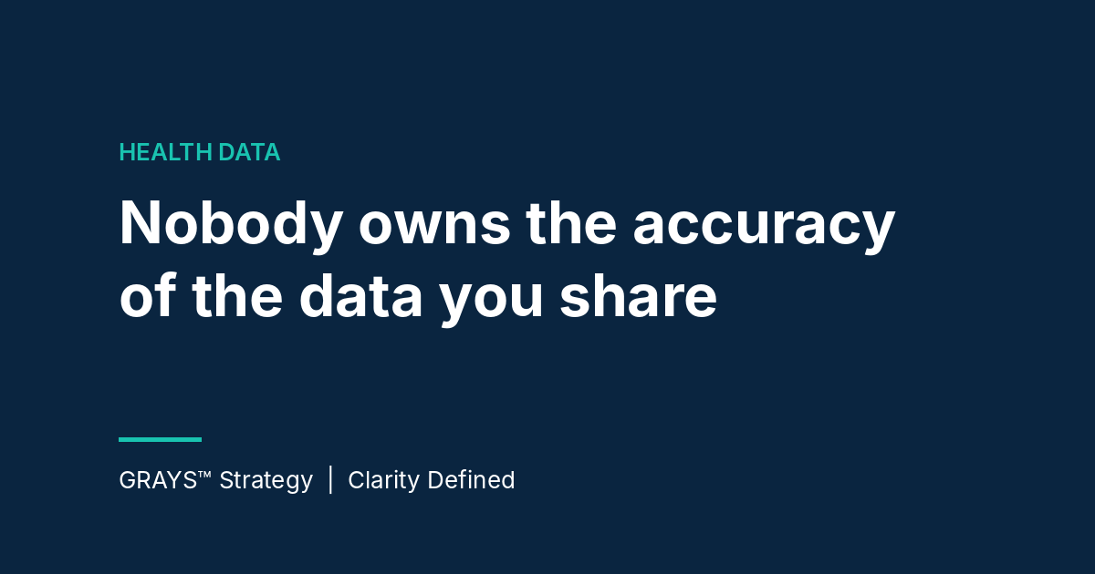 Nobody owns the accuracy of the data you share