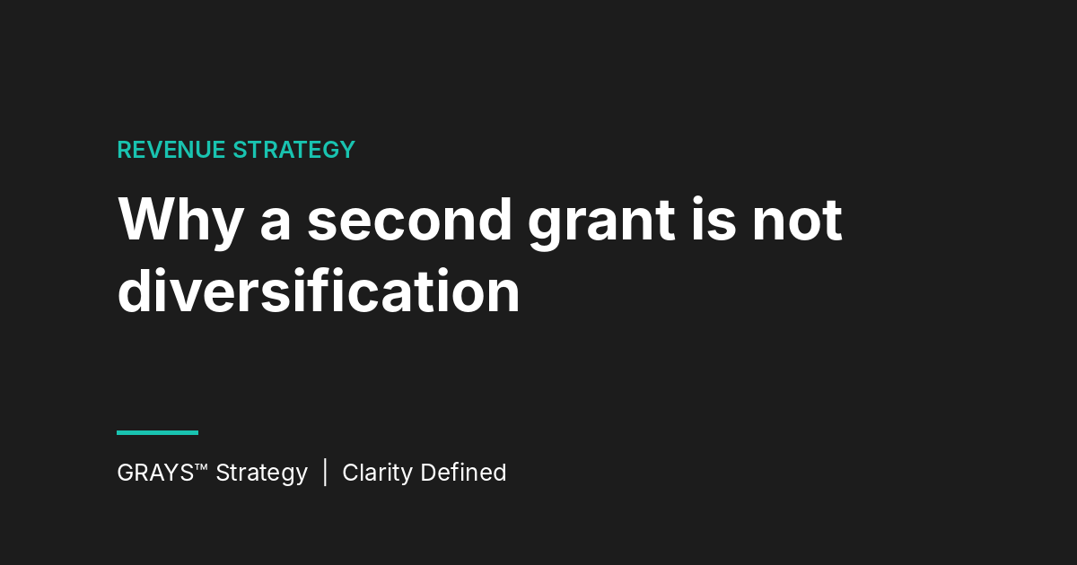 Why a second grant is not diversification