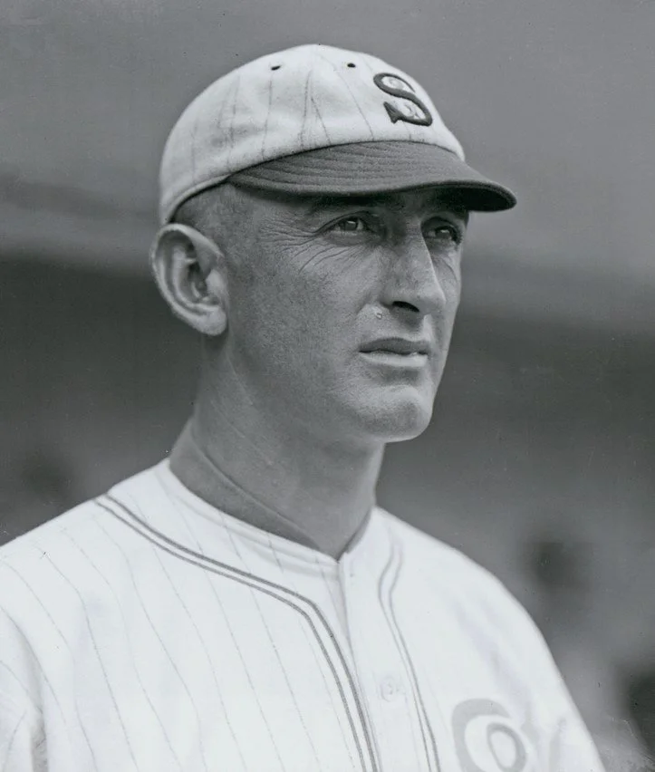 Portrait of Shoeless Joe Jackson in a Chicago White Sox uniform, circa 1915-1920.