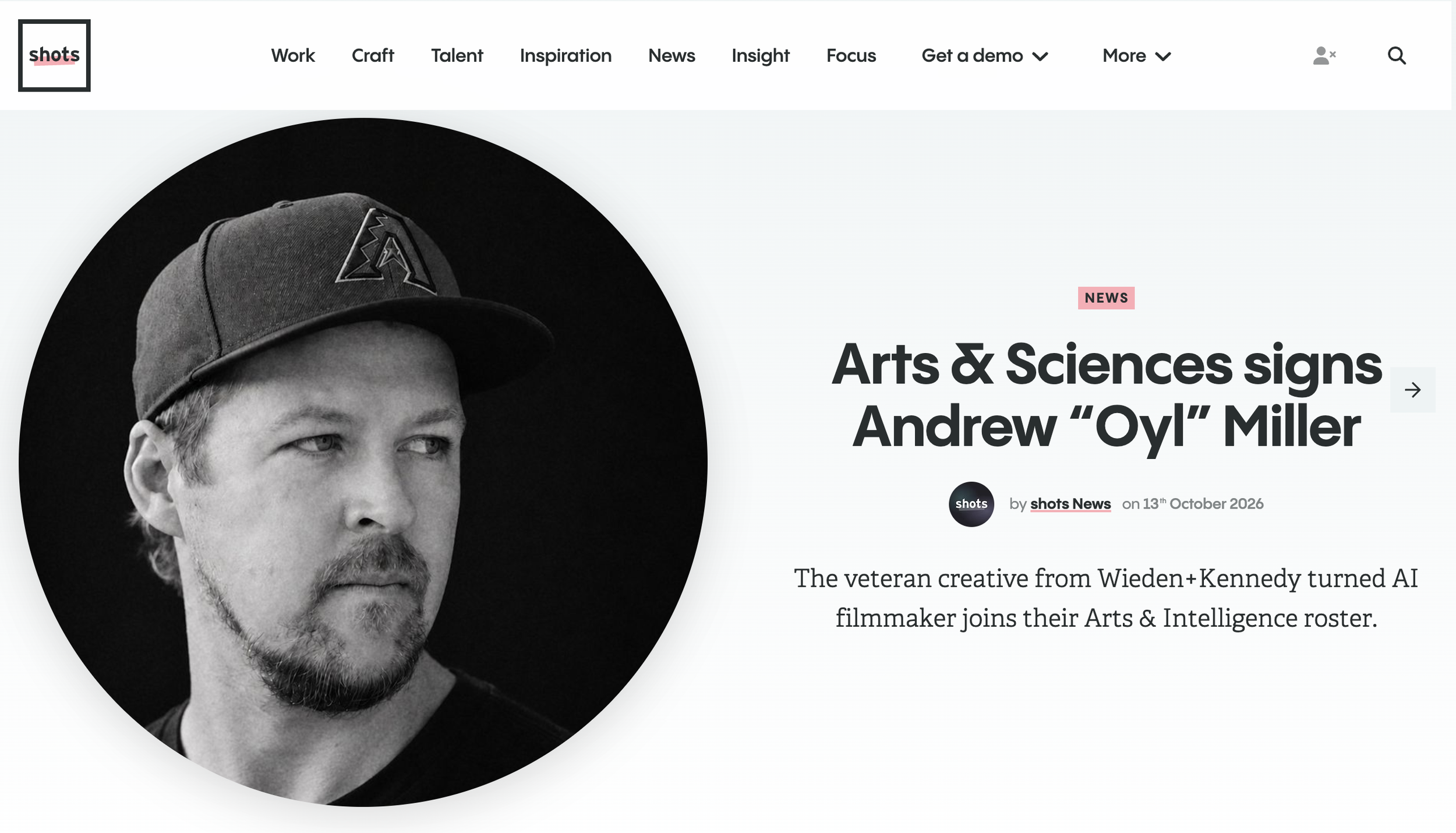 ARTS &amp; SCIENCES SIGNS ANDREW “OYL” MILLER