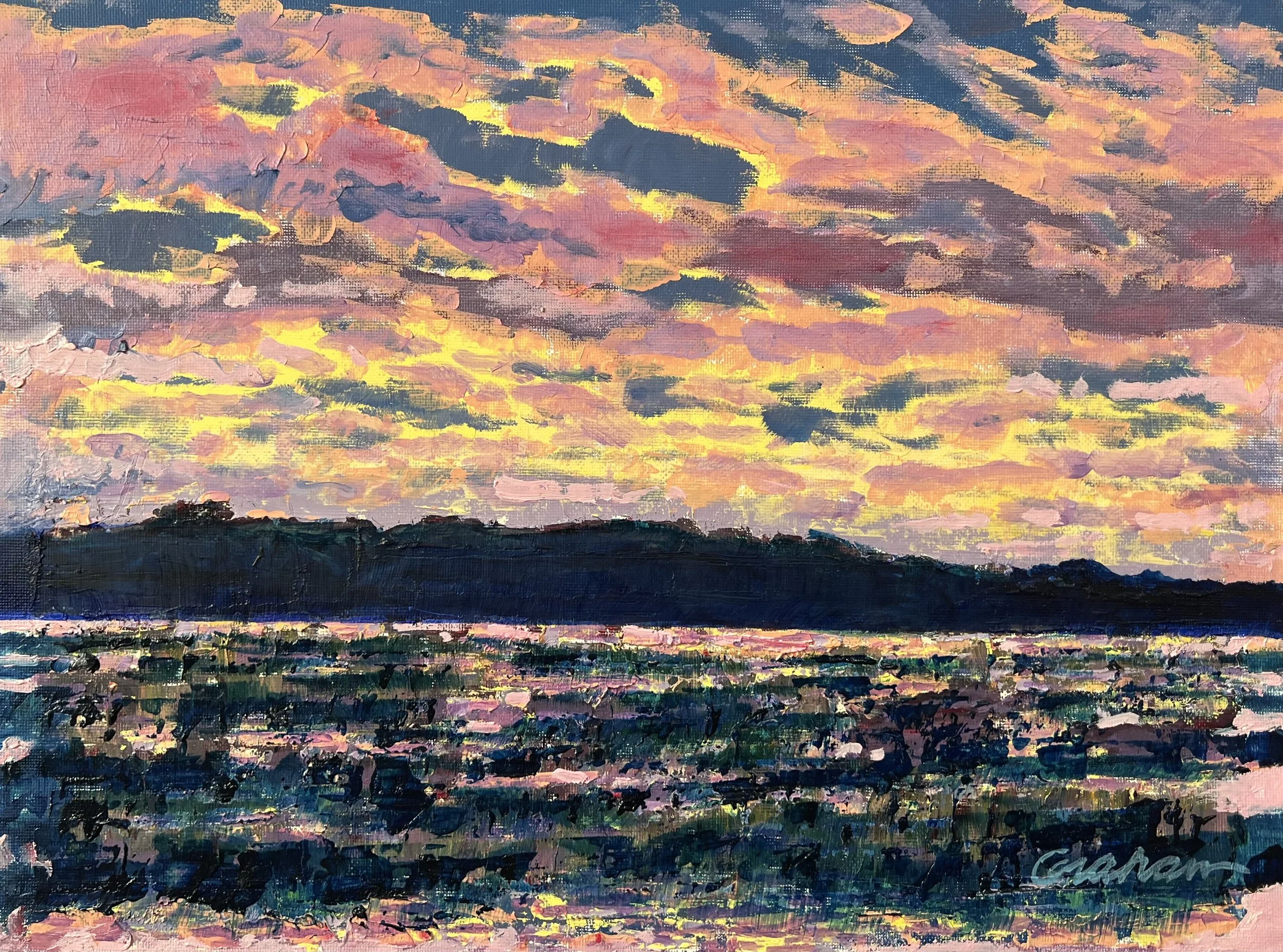 "River Nocturne 2"
14"x11"
oil on canvas board