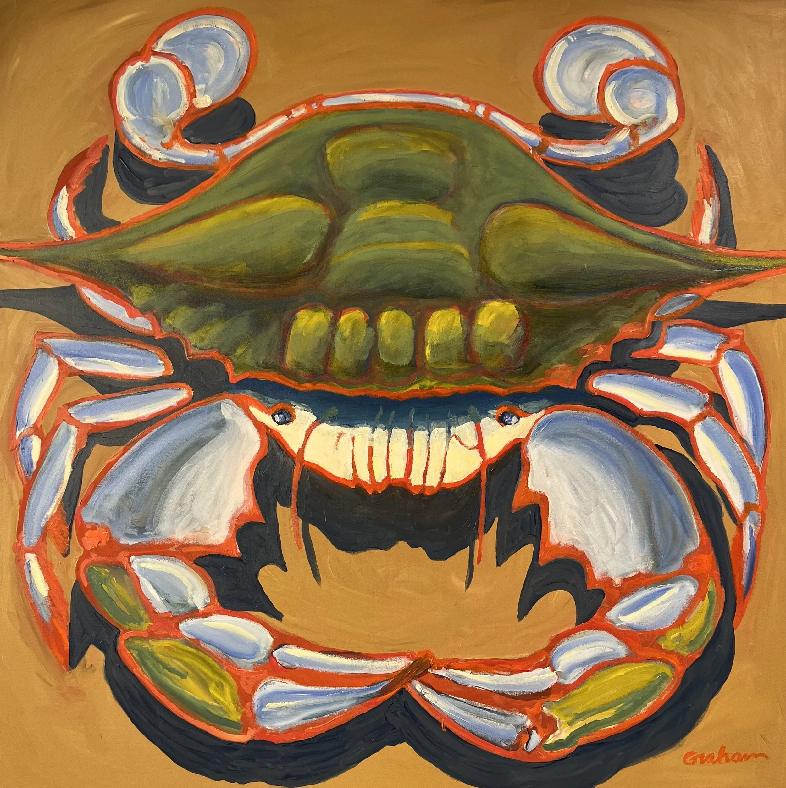 "Blue Crab"
48"x48"
oil on gallery canvas