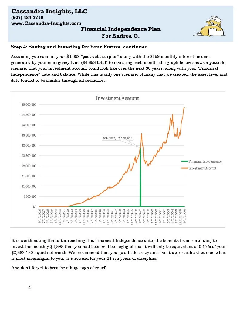 Sample Financial Independence Plan - Page 4