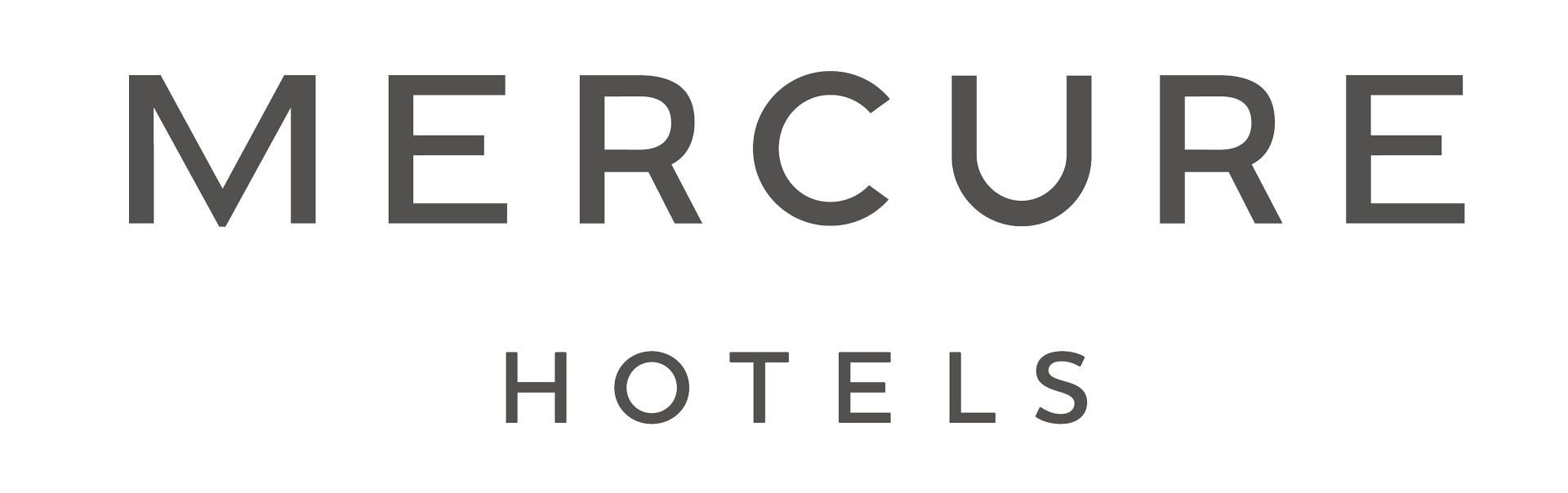 Logo of Mercure Hotels in black and gray text.