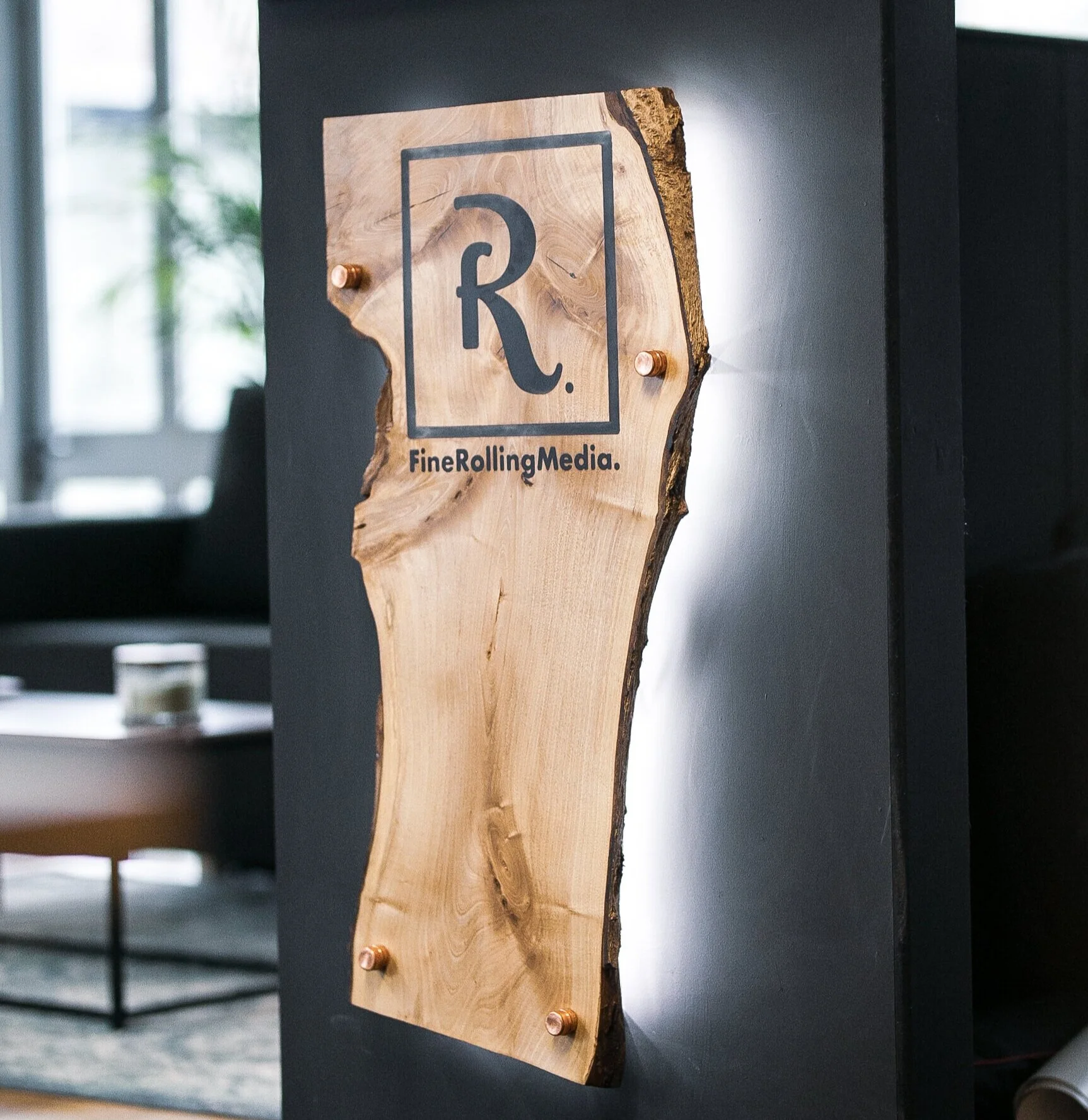 Office Signage Logo Design - Fine Rolling Media