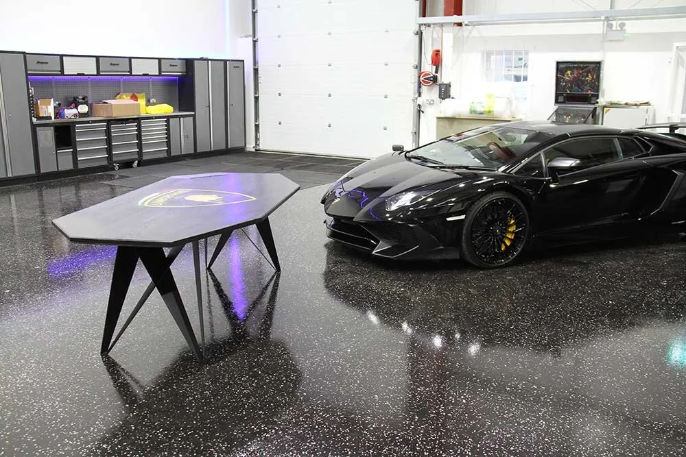 Resino - Lamborghini, Aventador, Epoxy table, oak table, lambo, resin table