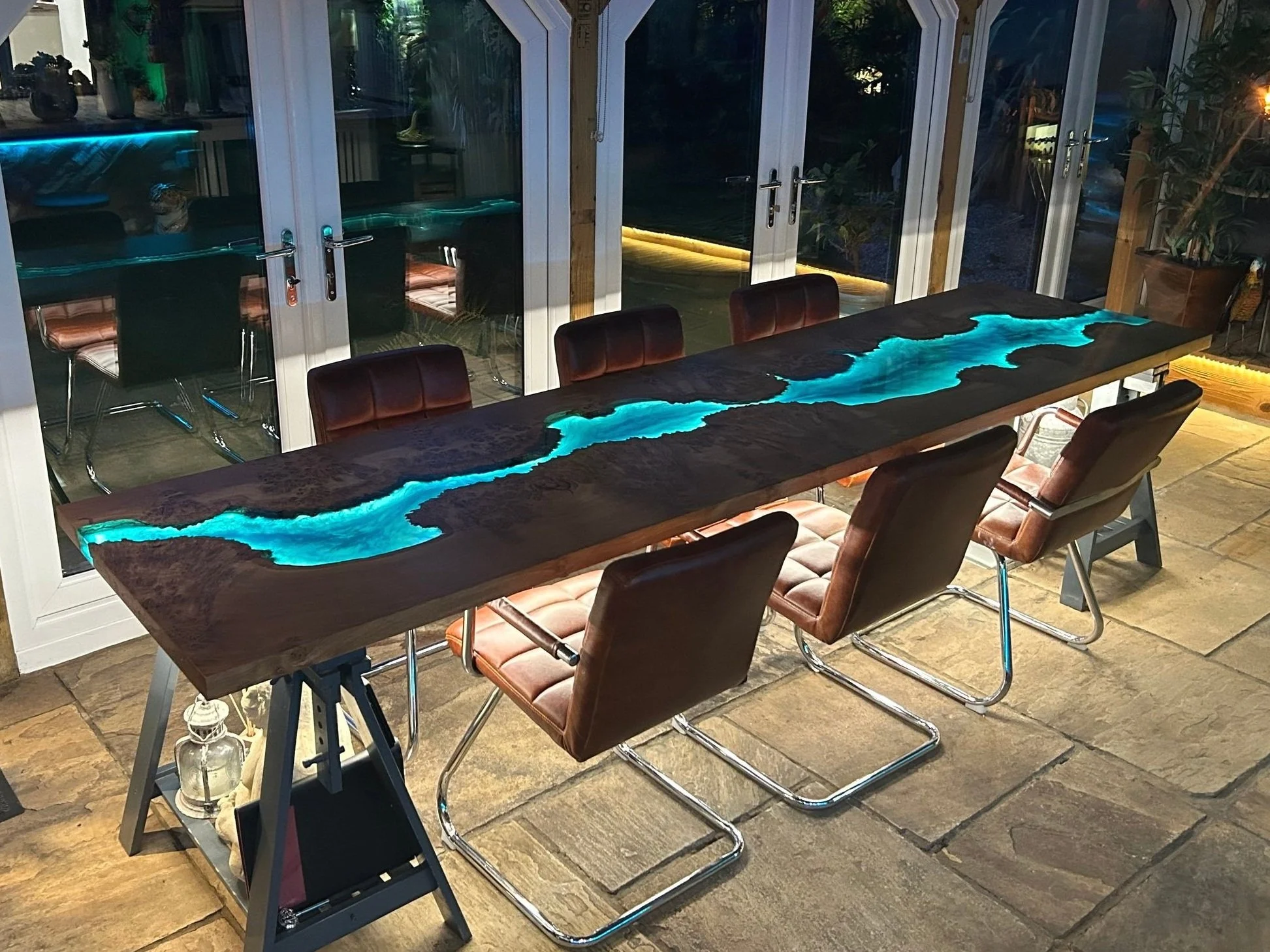 Glowing River Table Ocean Effect
