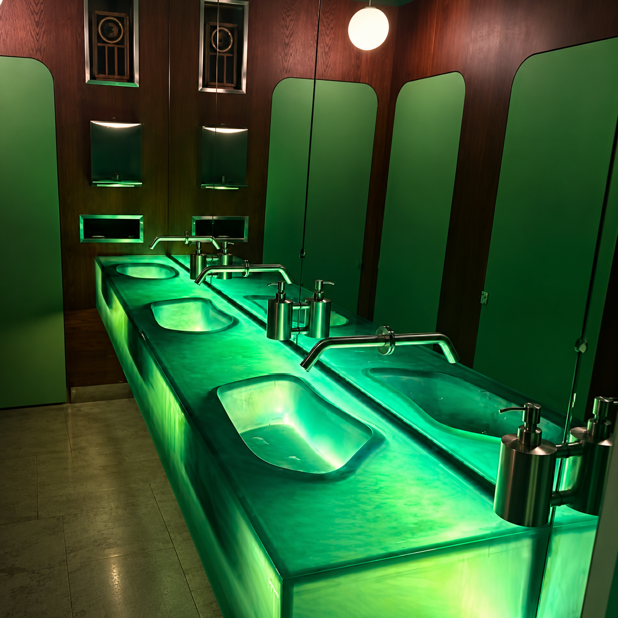 3 Sink Epoxy Resin Vanity Unit