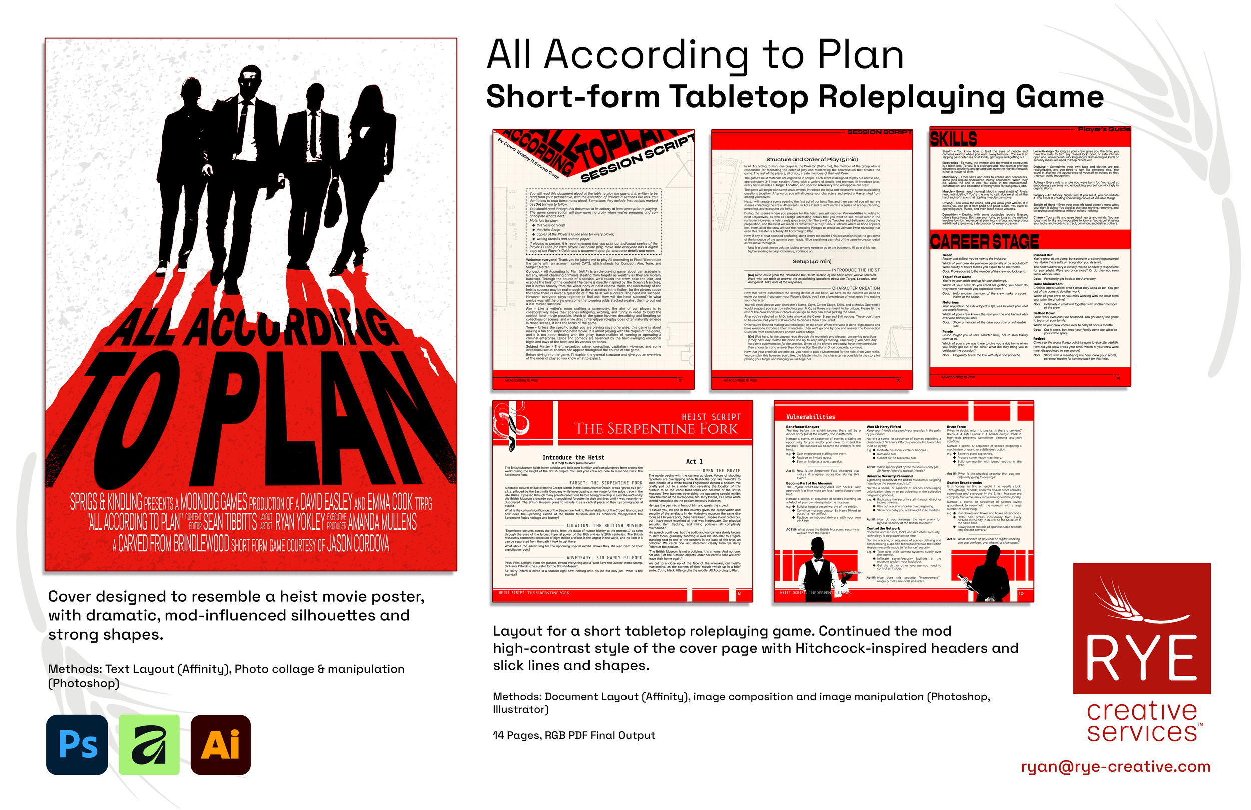 Layout: All According to Plan Short-form RPG