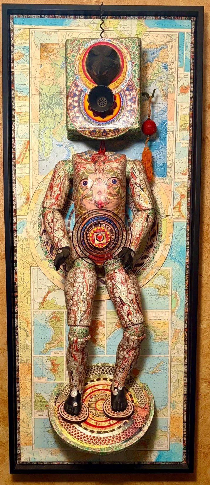 59
Artist: Peter Fodera
Title:  The Moving Center 
Medium: Mix Media
Dimensions: 37 x 15½ x 4 in.
 SOLD | Donation to St. Mark's Church 