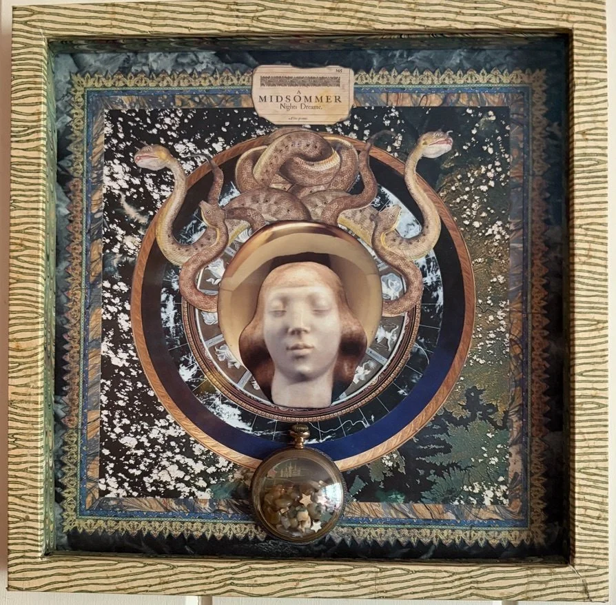 57
Artist: Peter Fodera
Title:  The Lucid Heart 
Medium: Mix Media
Dimensions: 13 in square
 SOLD | Donation to St. Mark's Church 