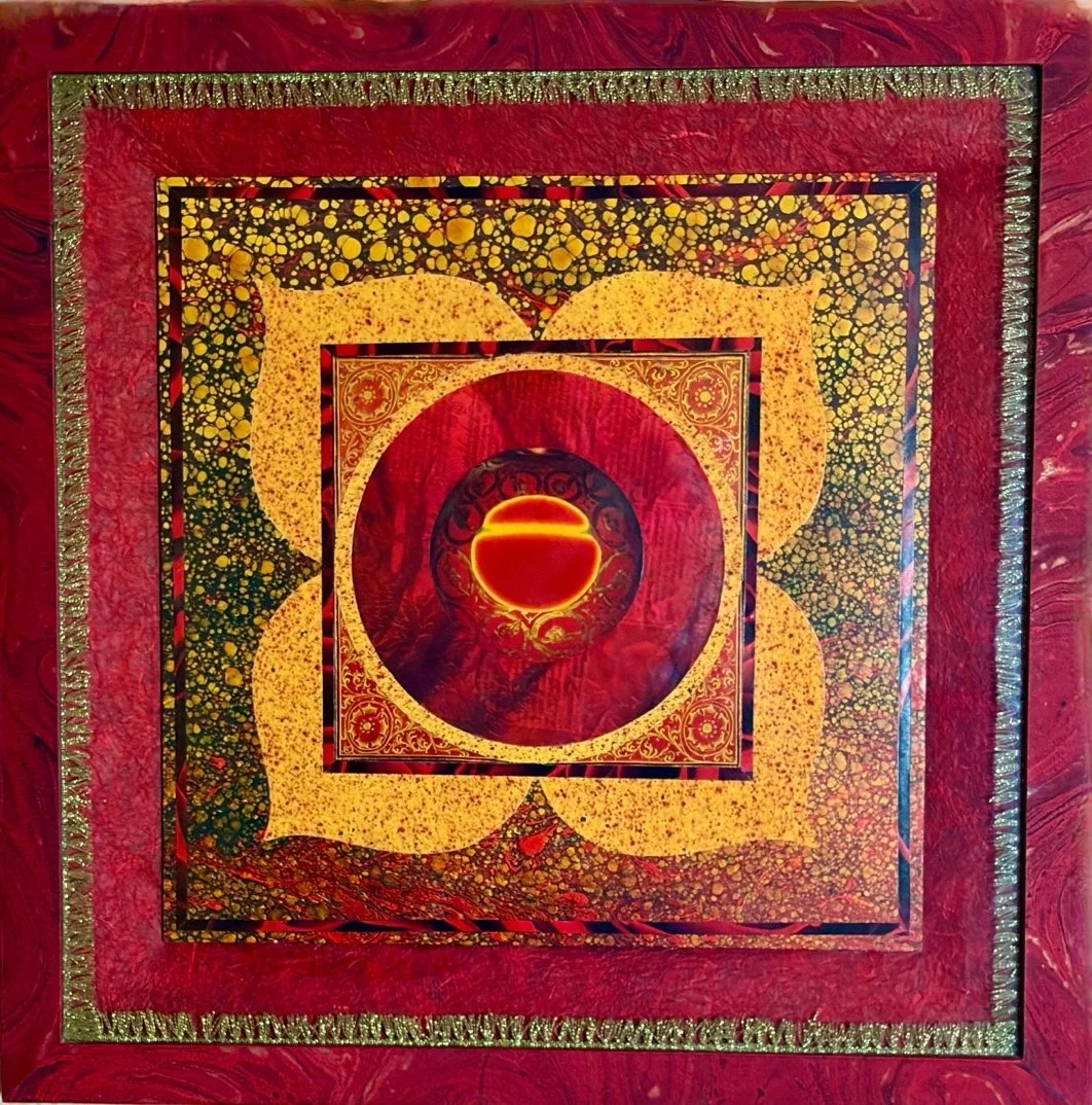 13
Artist: Peter Fodera
Title: Mūlādhāra (Root Chakra)
Medium: Mix Media
Dimensions: 22 in square x 2 in.
 SOLD | Donation to St. Mark's Church 
 