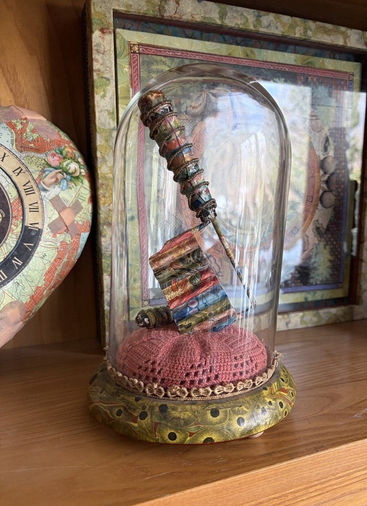 42
Artist: Peter Fodera
Title:  Nancy’s Nightstand Weapon 
Medium: Mix Media
Dimensions: 9 x 6 in.
 SOLD | Donation to St. Mark's Church 