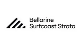 Logo for Bellarine Surfcoast Strata with stylized mountain or wave design.