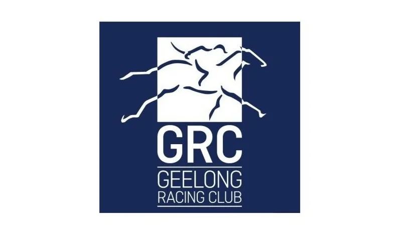 Logo of Geelong Racing Club featuring a stylized horse racing icon and the letters GRC with the full name below.