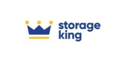 Storage King logo with a blue crown and yellow accents.