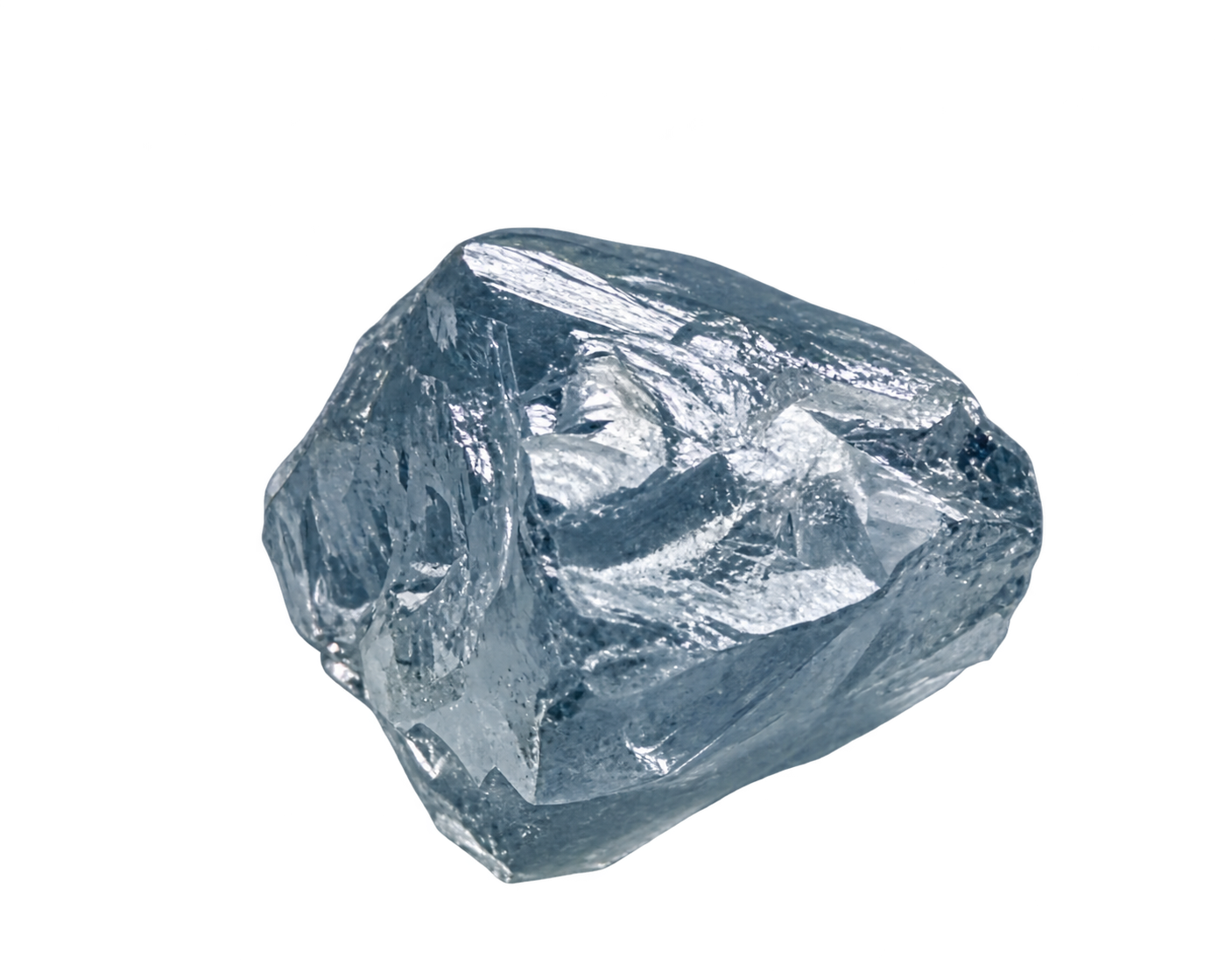 An exquisite rough blue diamond