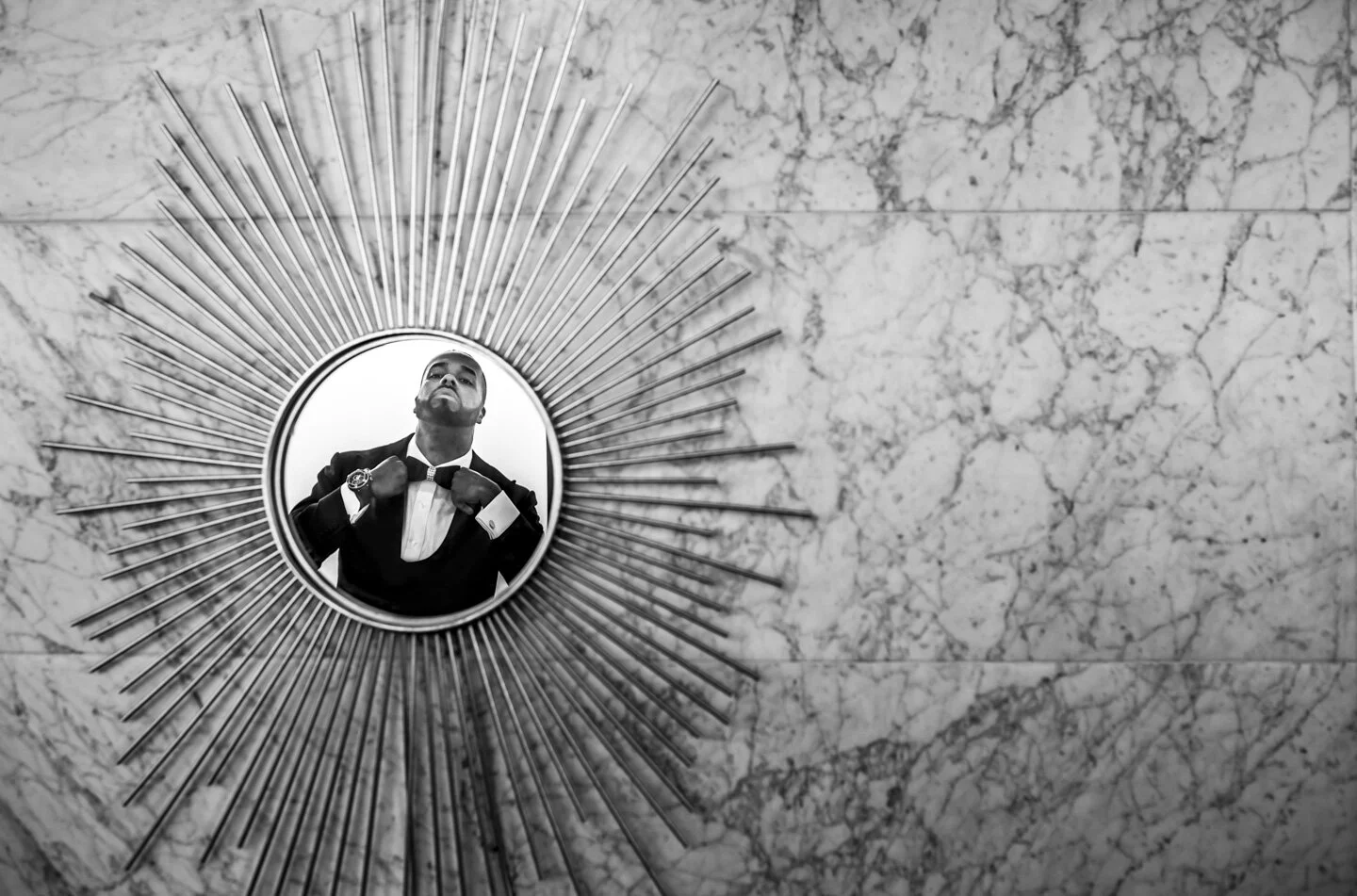 Groom preparing before Luxurious New York Roof top Wedding  (Copy)