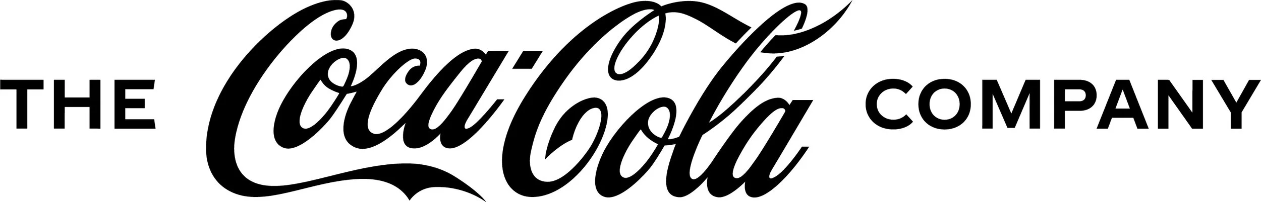 The Coca-Cola Company logo with the words 'The Coca-Cola Company' in black text with a mix of cursive and bold font styles.