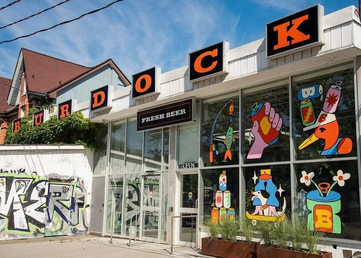 Window Painting for Burdock Brewery in Toronto
