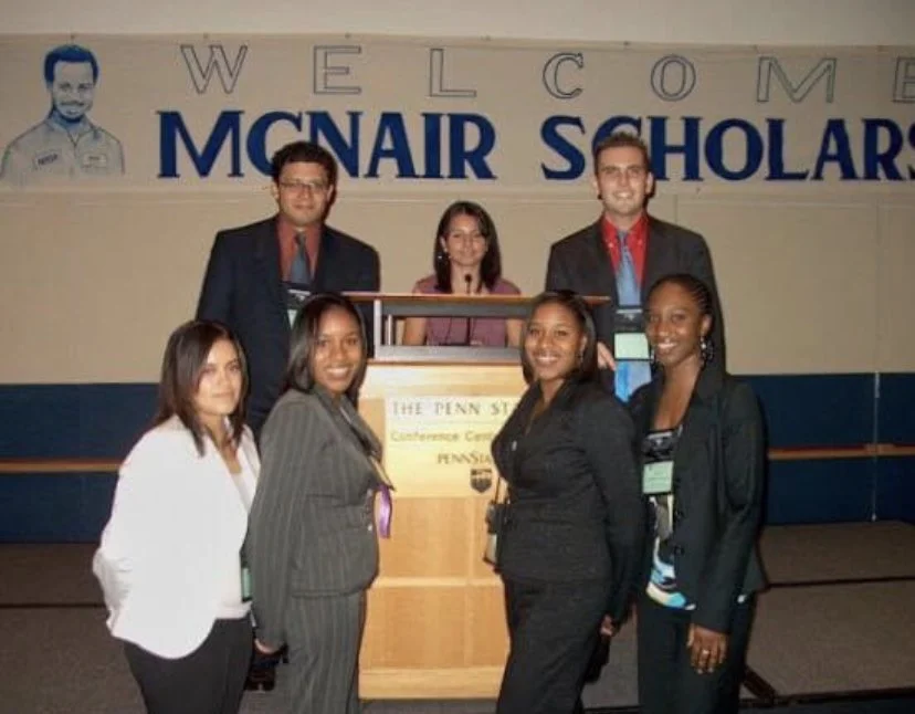 Ashley Martinez with the cohort of CSUS McNair Scholars at Penn State presentation.