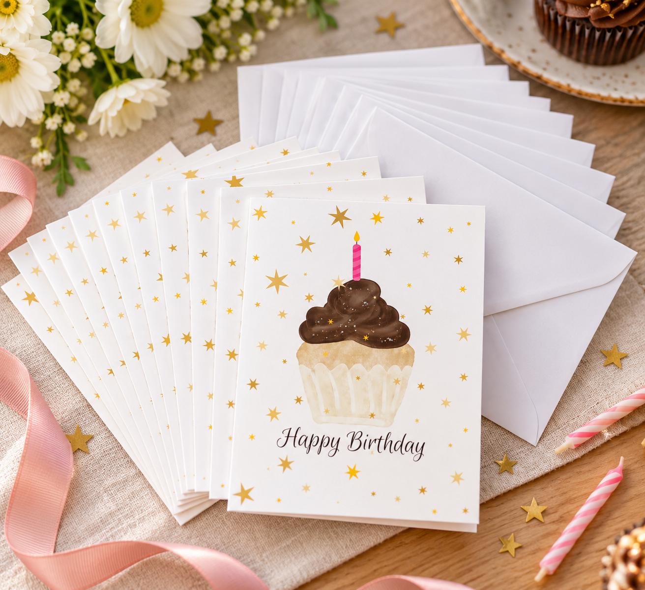 Chocolate Cupcake Birthday Card Celebration.png