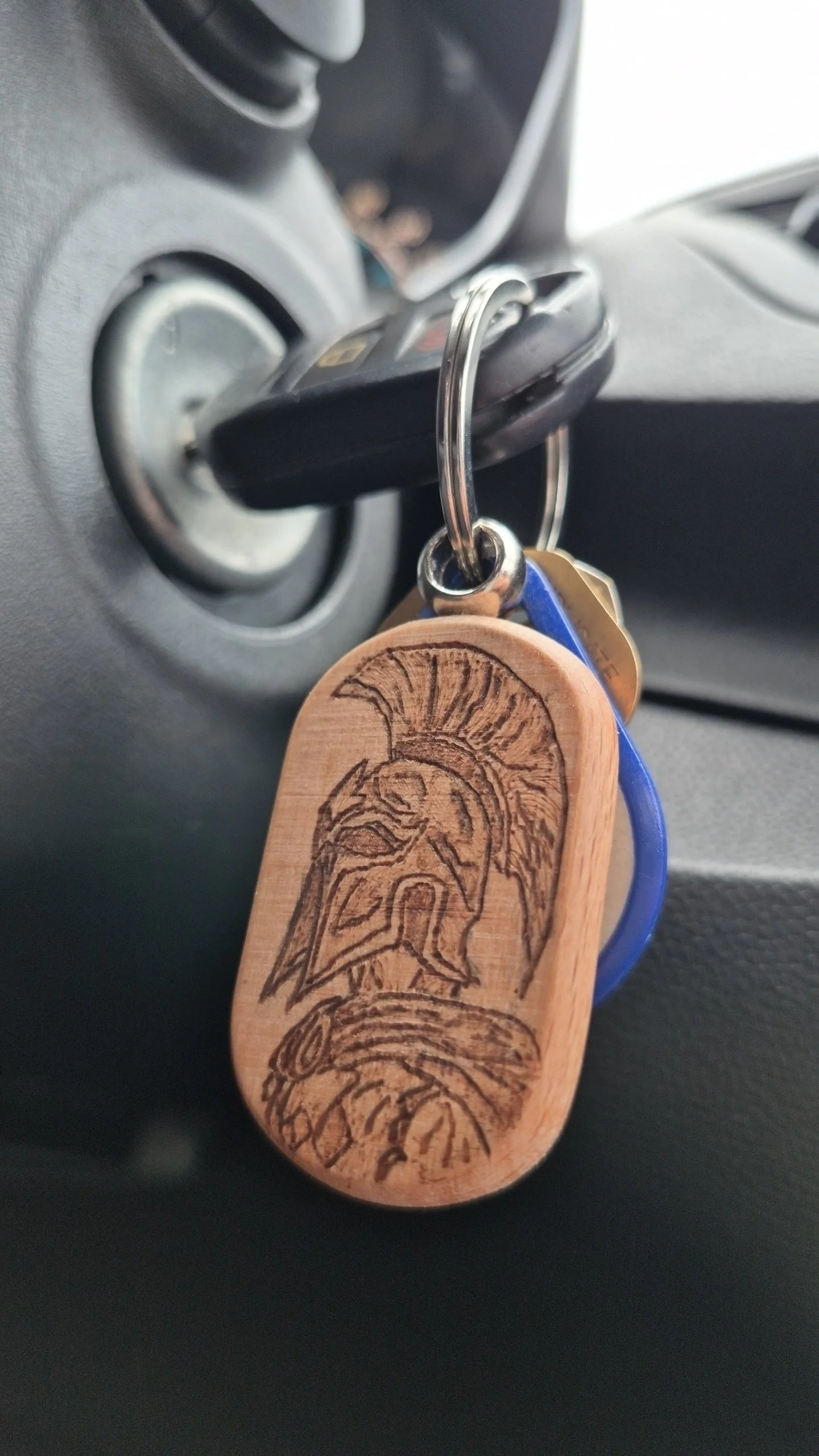 Spartan Oval Keychain