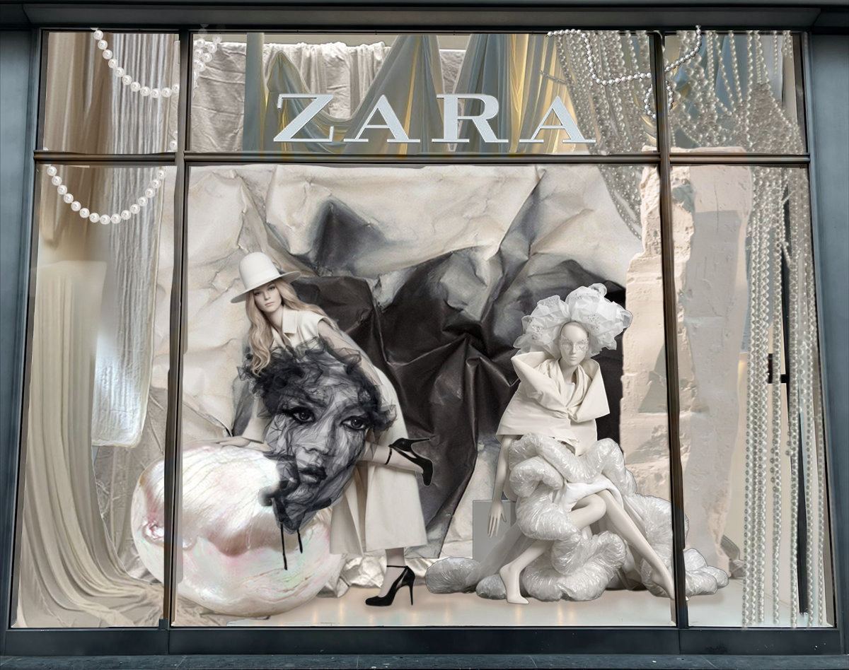 John Galliano for Zara, Window Display, 74 Av. des Champs-Élysées 