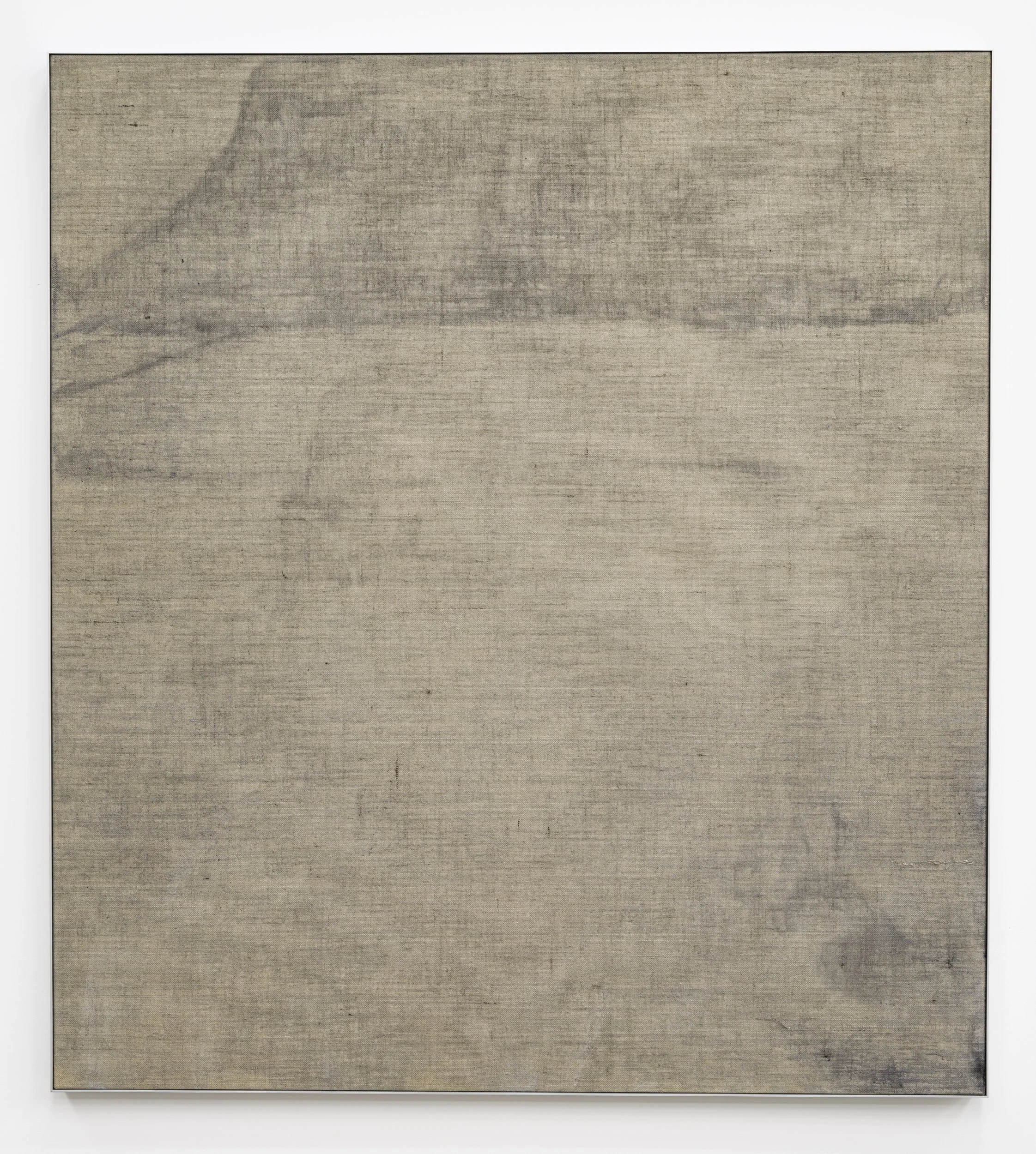 Homesick Alien, 2024, Acrylic, studio debris on hessian, with aluminium frame, 153x 137cm