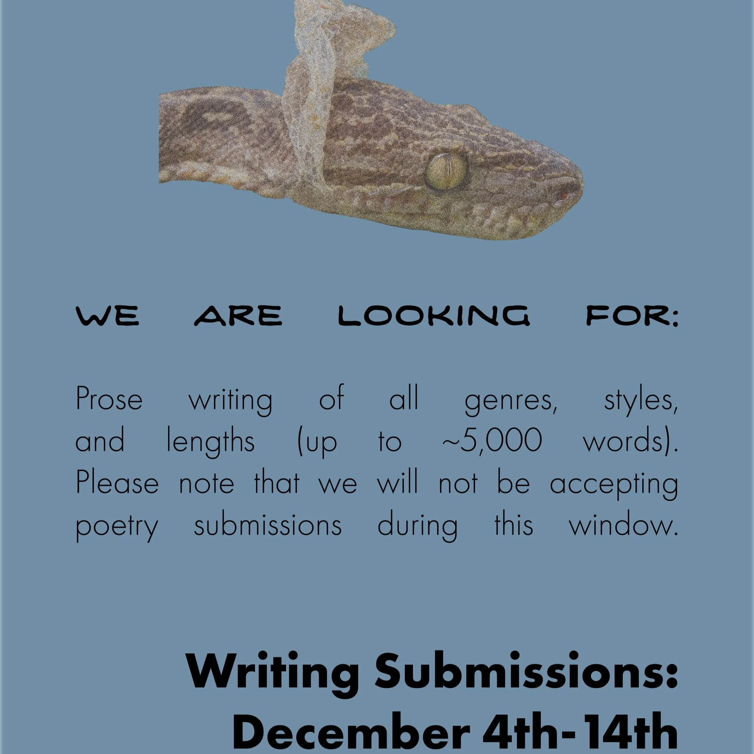 Buckman Journal : Shed Writing Submissions Close