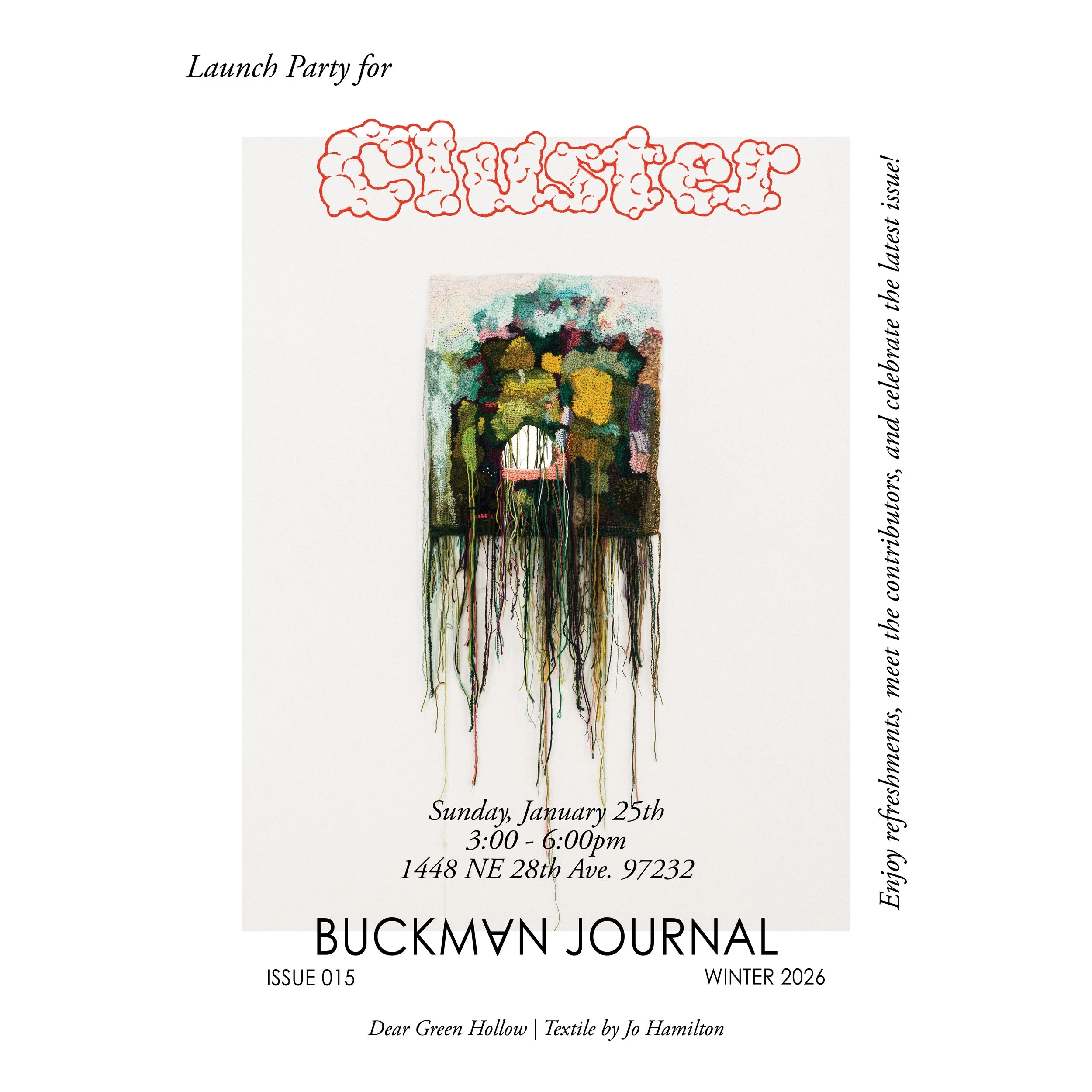 Buckman Journal: Cluster - Book Launch Event
