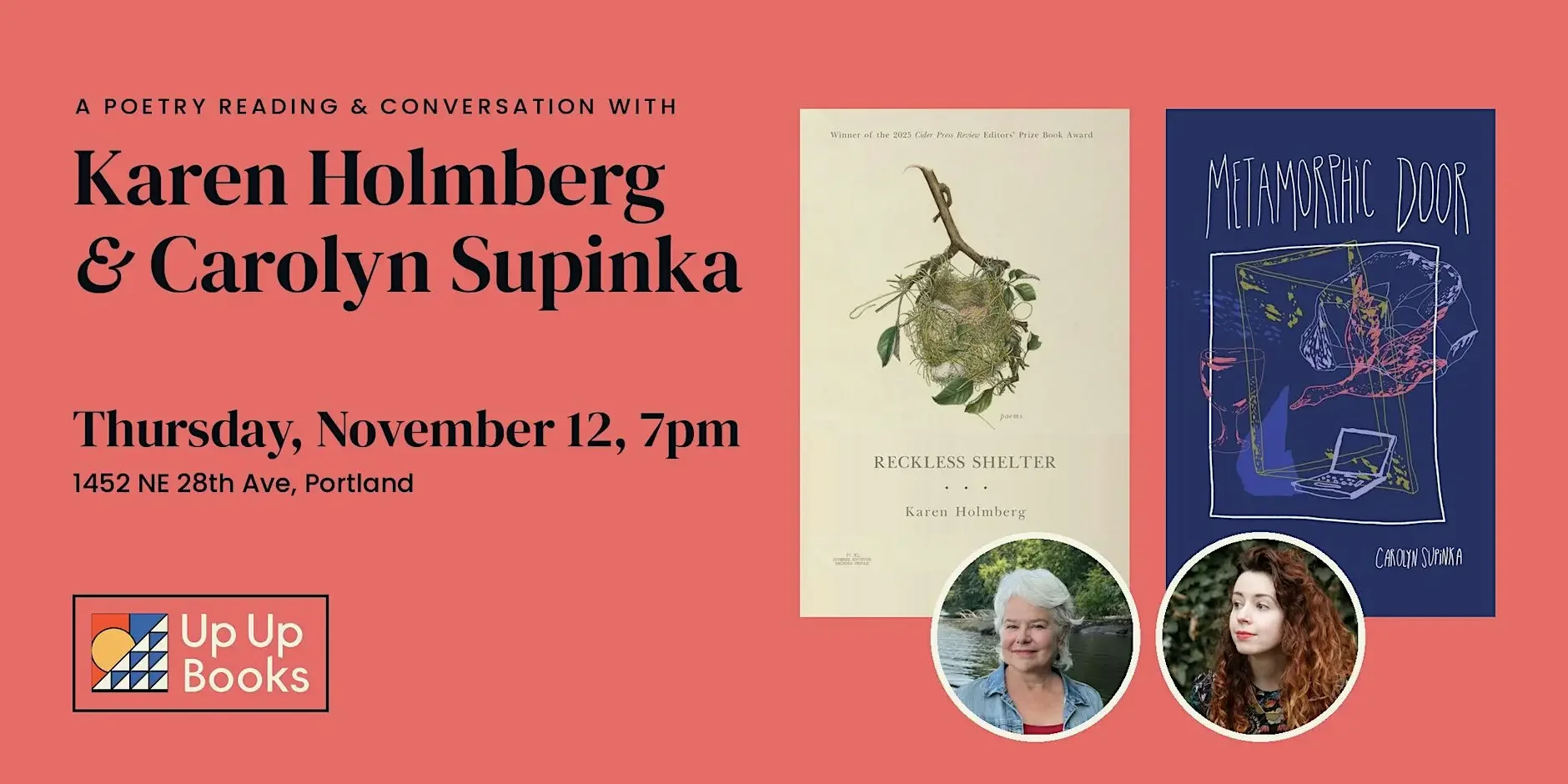 Karen Holmberg and Carolyn Supinka - Reading &amp; Conversation