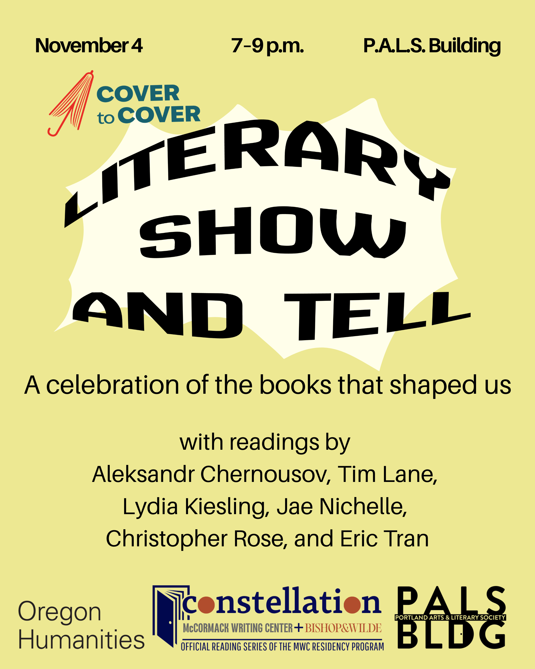 Literary Show & Tell with Oregon Humanities and Constellation Reading Series 