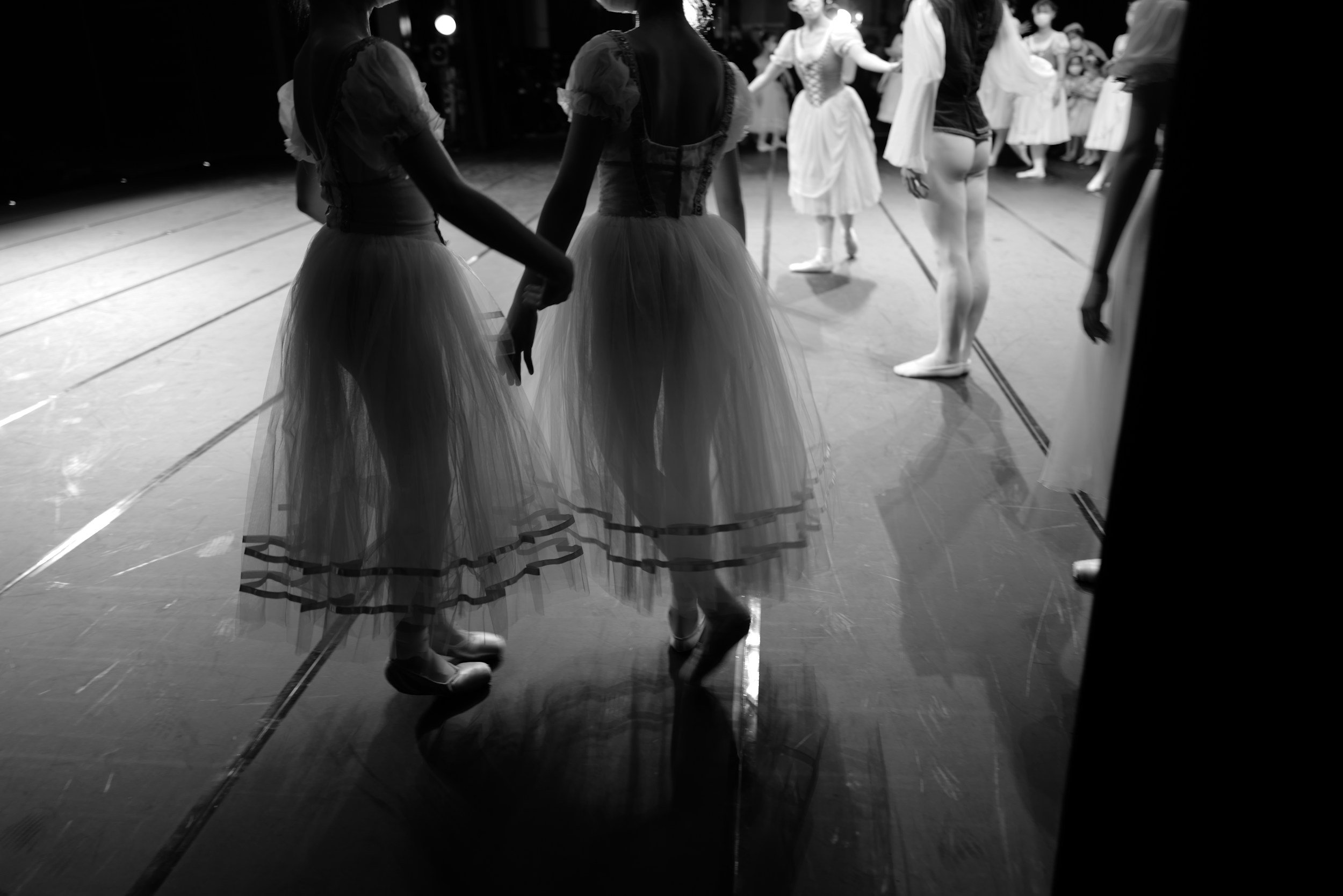Dancers waiting to go on stage