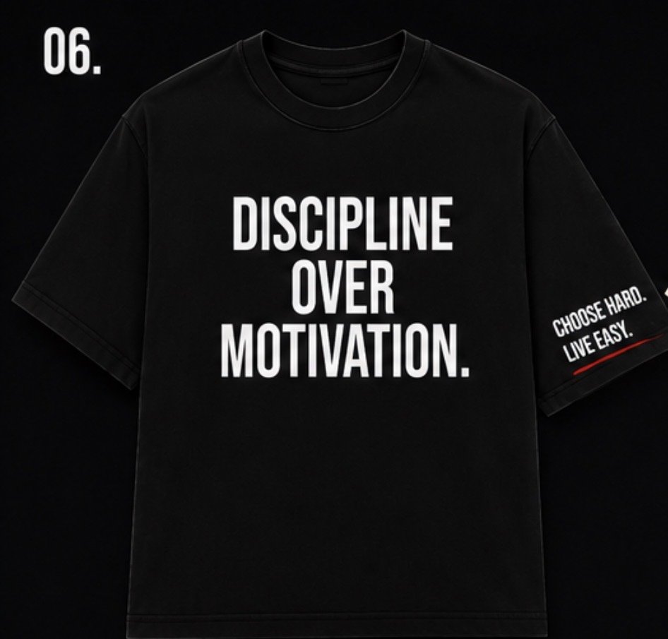 Discipline Over Motivation Statement Tee