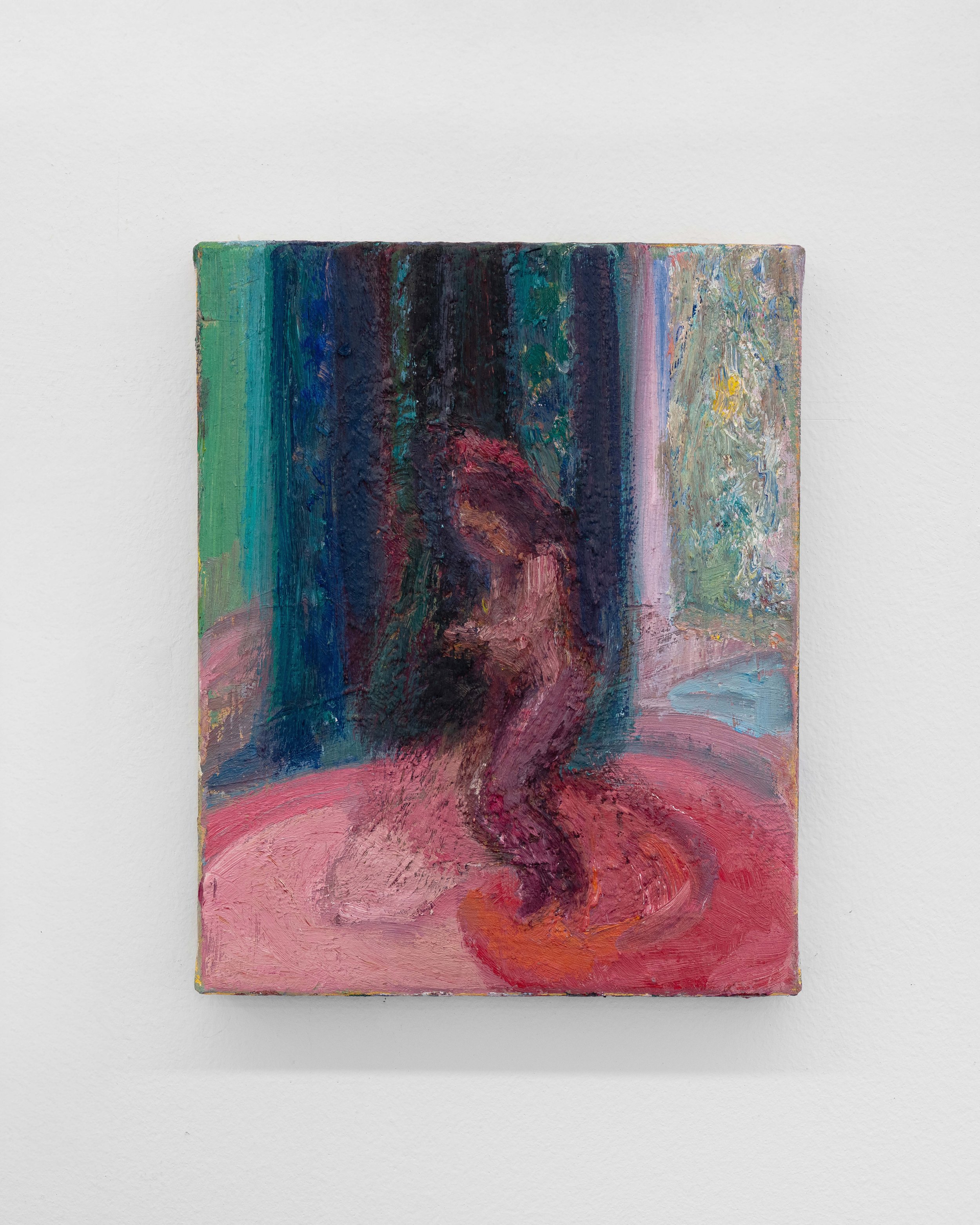 Jai Chuhan | Performance | 2026 | Oil on canvas | 25 x 20 cm | 9.8 x 7.9 in