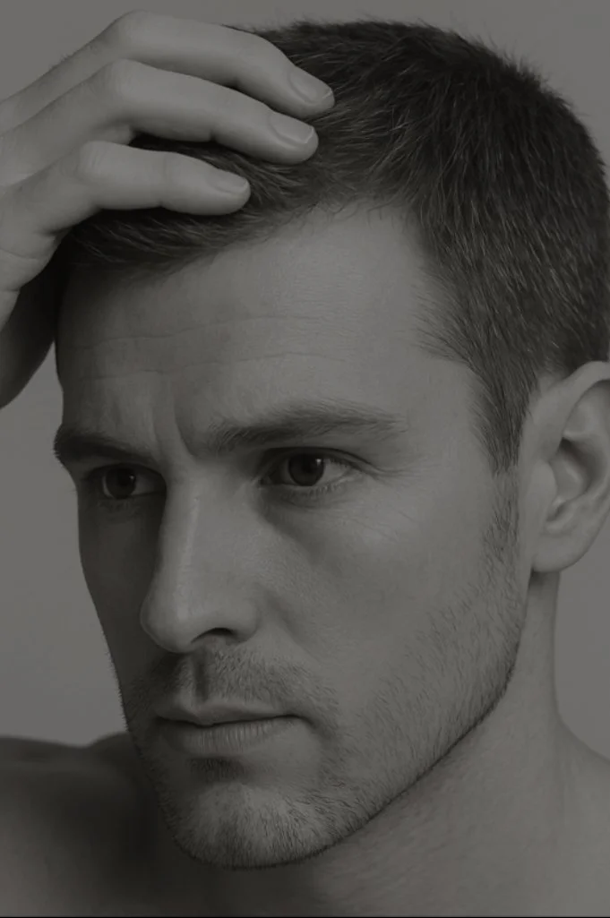 Man and hair