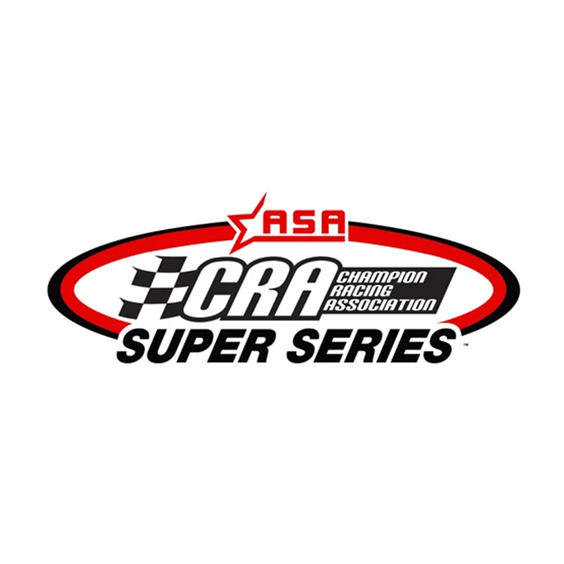 ASA CRA Super Series racing logo with a checkered flag and red oval design