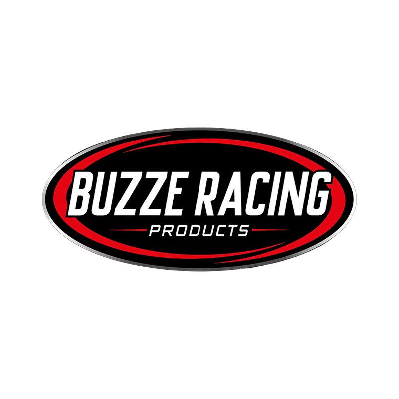 Buzze Racing Products black and red oval logo