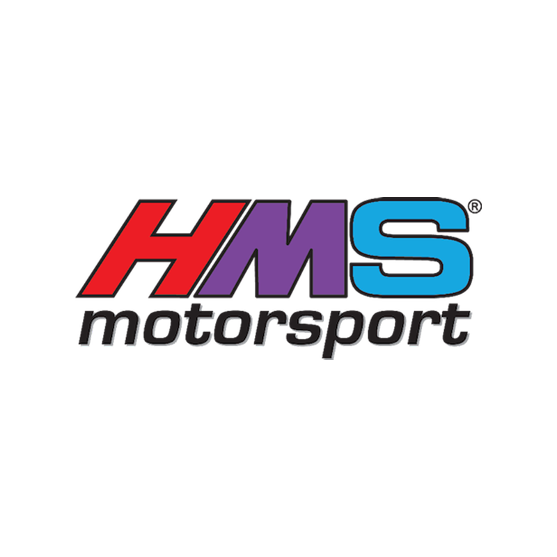 HMS Motorsport logo with red, purple, and blue lettering